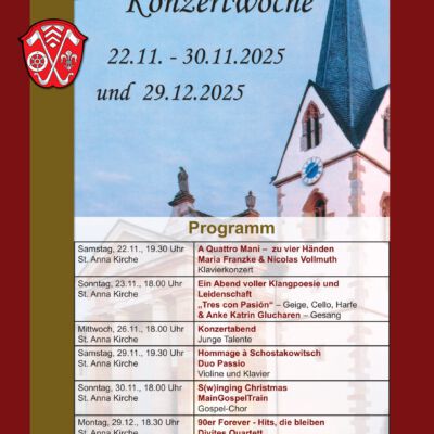 Plakat - Sulzbach Konzertwoche 2025 - OK